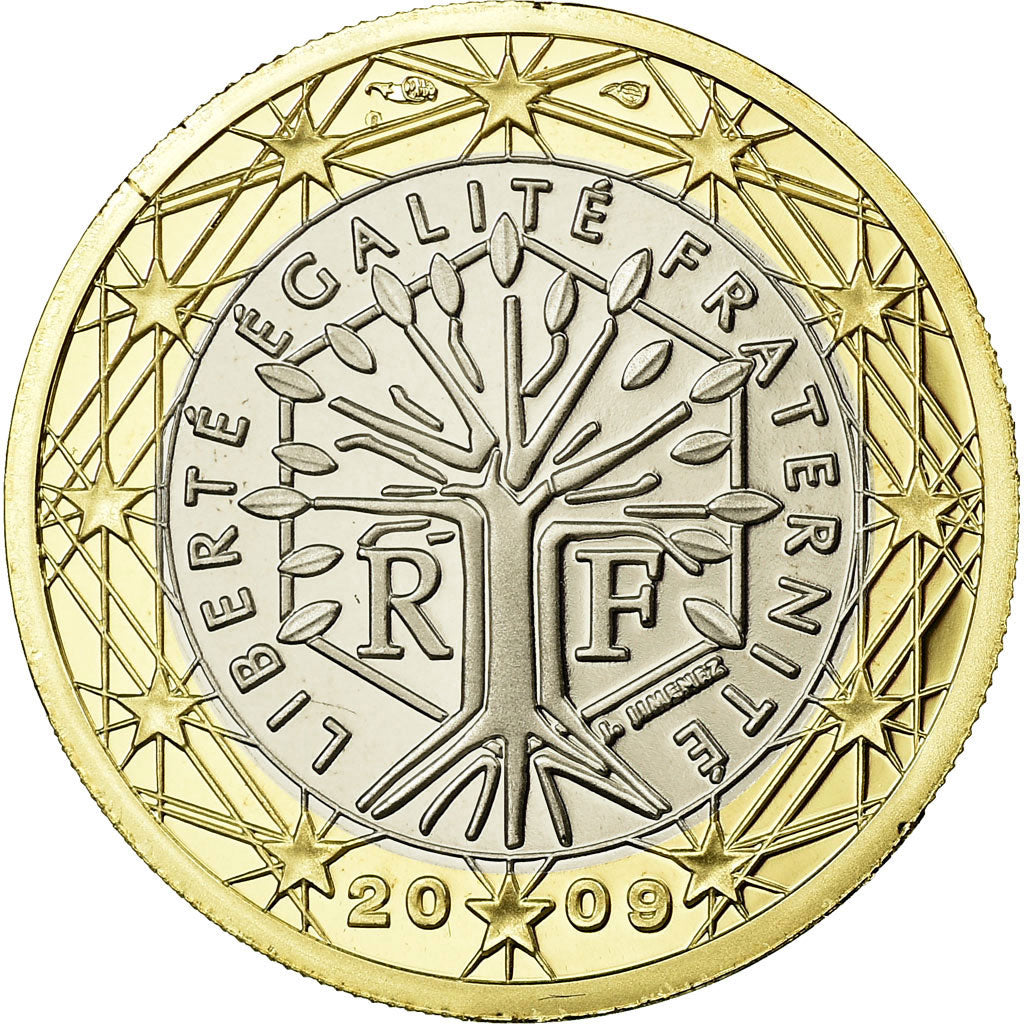 France, Euro, 2009, BE, MS(65-70), Bi-Metallic, KM:1413