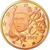 Francia, 5 Euro Cent, 2009, BE, FDC, Acciaio placcato rame, KM:1284