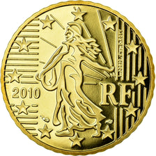 France, 50 Euro Cent, 2010, BE, MS(65-70), Brass, KM:1412