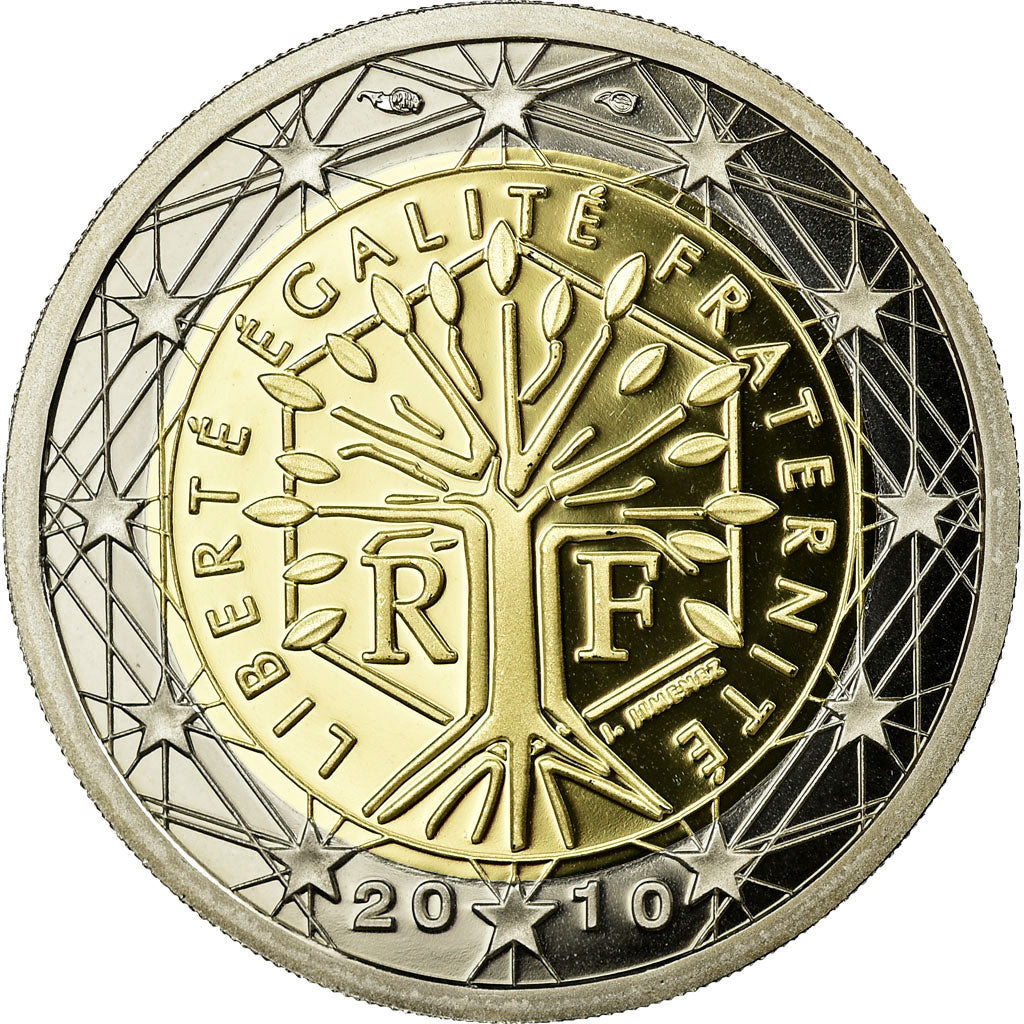 France, 2 Euro, 2010, BE, MS(65-70), Bi-Metallic, KM:1414