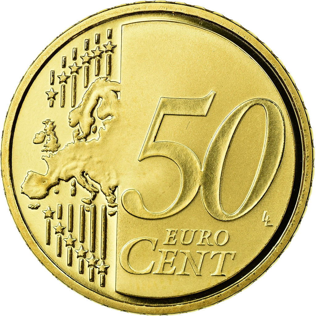 France, 50 Euro Cent, 2008, BE, MS(65-70), Brass, KM:1412