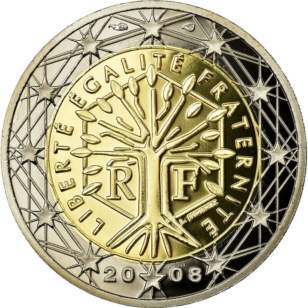 France, 2 Euro, 2008, BE, MS(65-70), Bi-Metallic, KM:1414
