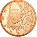 Frankreich, Euro Cent, 2011, BE, STGL, Copper Plated Steel, KM:1282