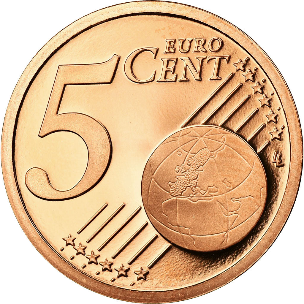 França, 5 Euro Cent, 2011, MS(65-70), Aço Cromado a Cobre, KM:1284