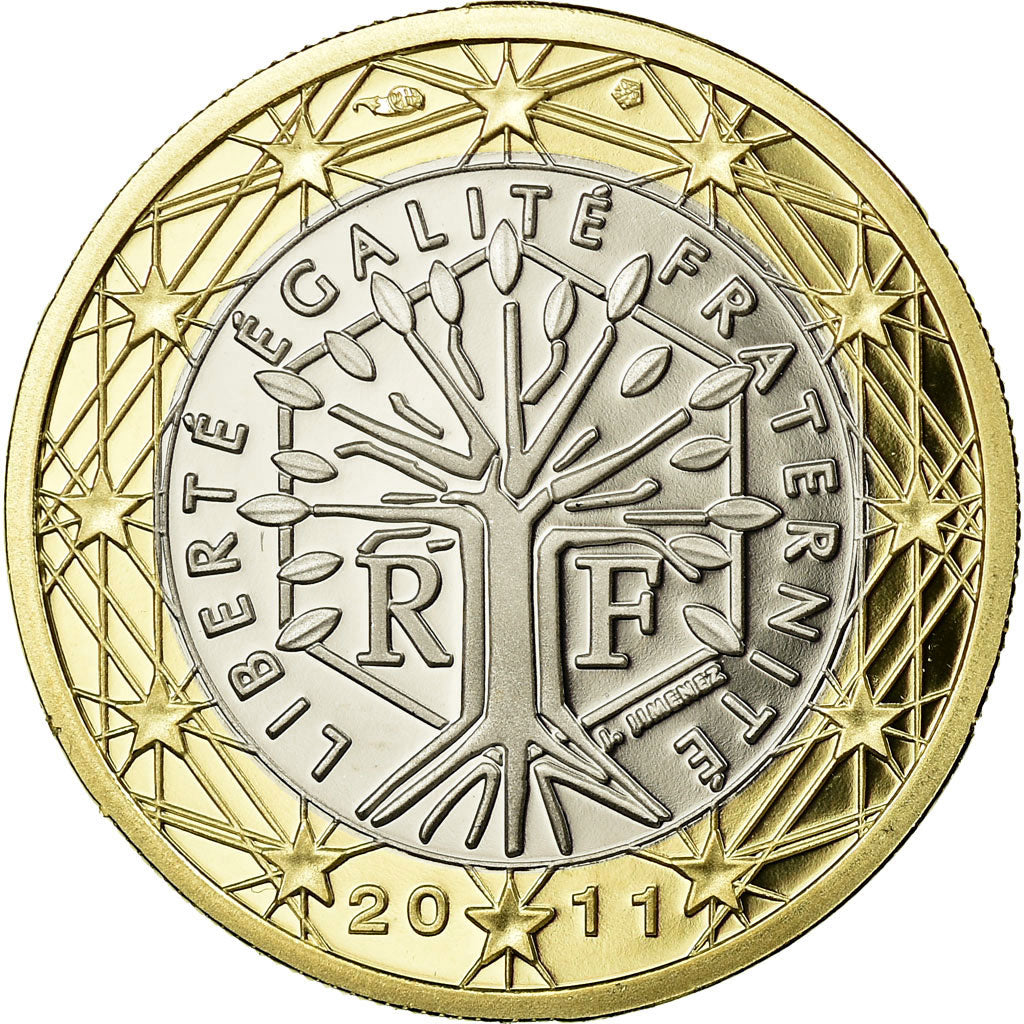 France, Euro, 2011, BE, MS(65-70), Bi-Metallic, KM:1413