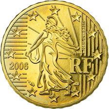 France, 10 Euro Cent, 2006, BE, MS(65-70), Brass, KM:1285