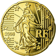 France, 20 Euro Cent, 2006, BE, MS(65-70), Brass, KM:1286