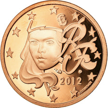 Francia, 5 Euro Cent, 2012, BE, FDC, Acciaio placcato rame, KM:1284