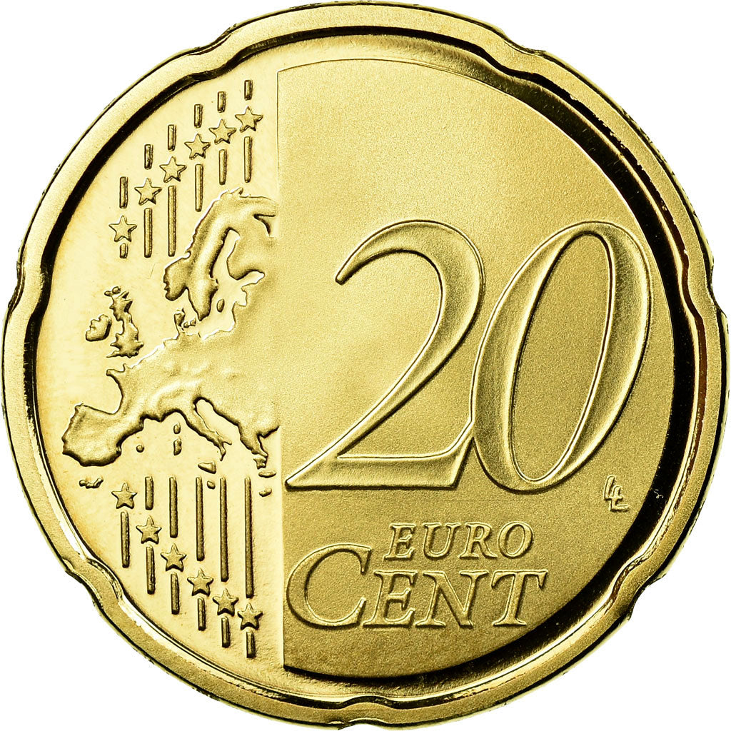 France, 20 Euro Cent, 2012, BE, MS(65-70), Brass, KM:1411