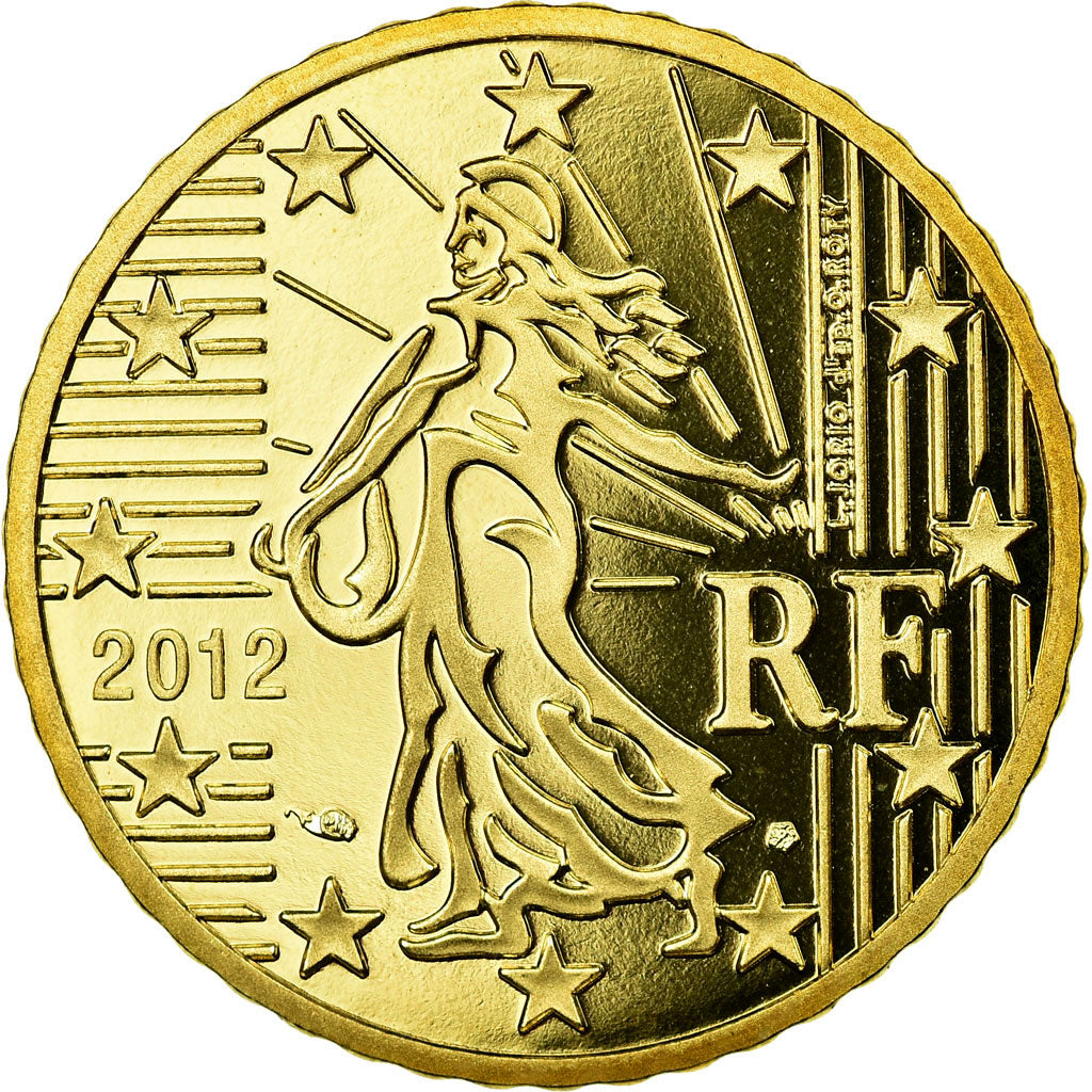 France, 50 Euro Cent, 2012, BE, MS(65-70), Brass, KM:1412