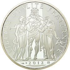 France, Hercule, 10 Euro, 2012, BE, MS(65-70), Silver, KM:2073