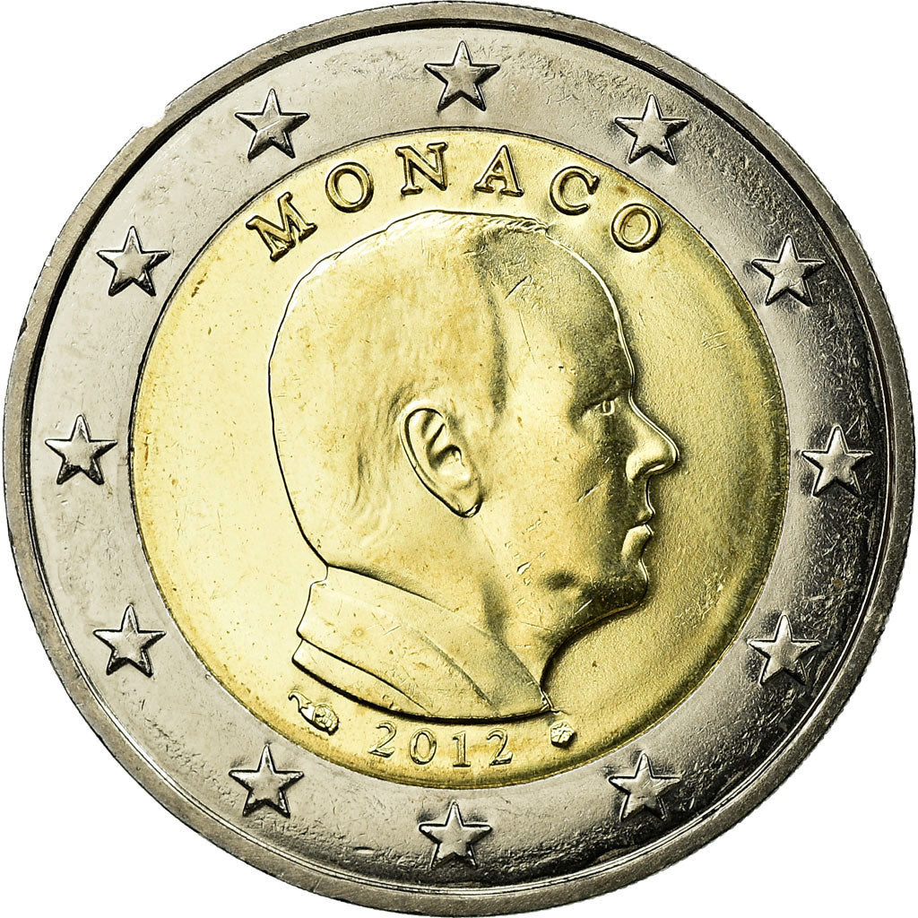 Monaco, 2 Euro, Prince Albert, 2012, AU(55-58), Bi-Metallic, KM:195
