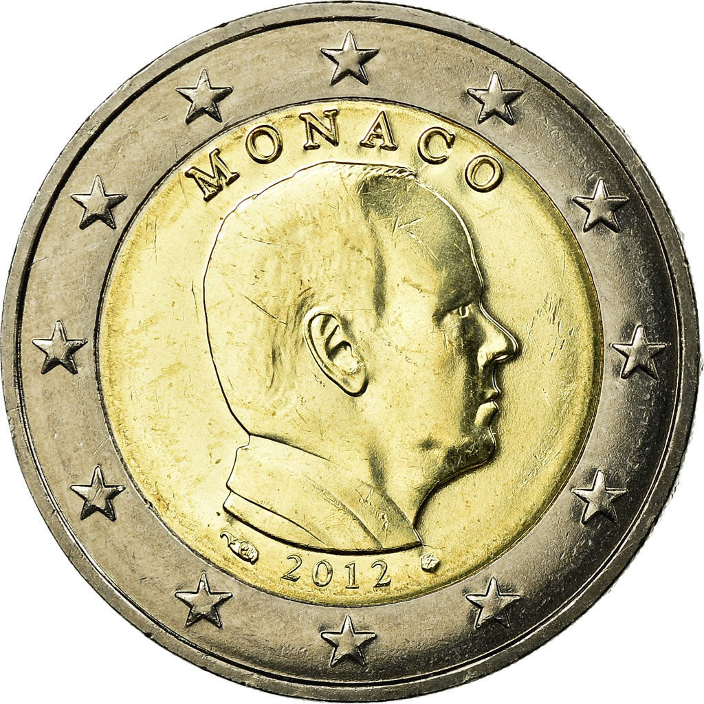 Monaco, 2 Euro, Prince Albert, 2012, AU(55-58), Bi-Metallic, KM:195