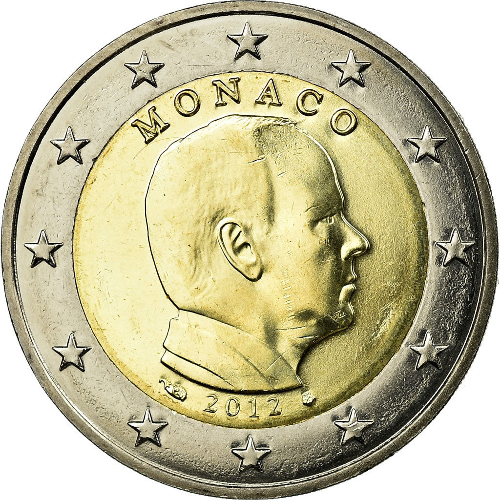 Monaco, 2 Euro, Prince Albert, 2012, AU(55-58), Bi-Metallic, KM:195