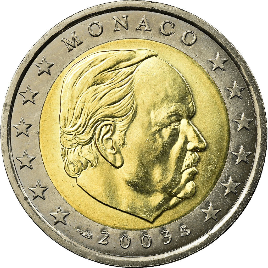 Monaco, 2 Euro, Prince Rainier III, 2003, SUP, Bi-Metallic, KM:174