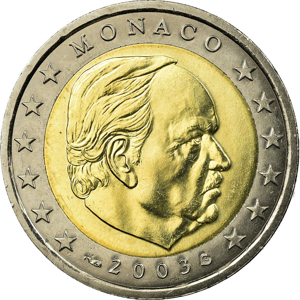Monaco, 2 Euro, Prince Rainier III, 2003, SUP, Bi-Metallic, KM:174