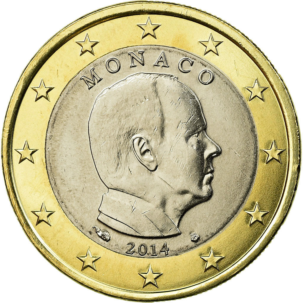Mónaco, Euro, Prince Albert, 2014, SC, Bimetálico