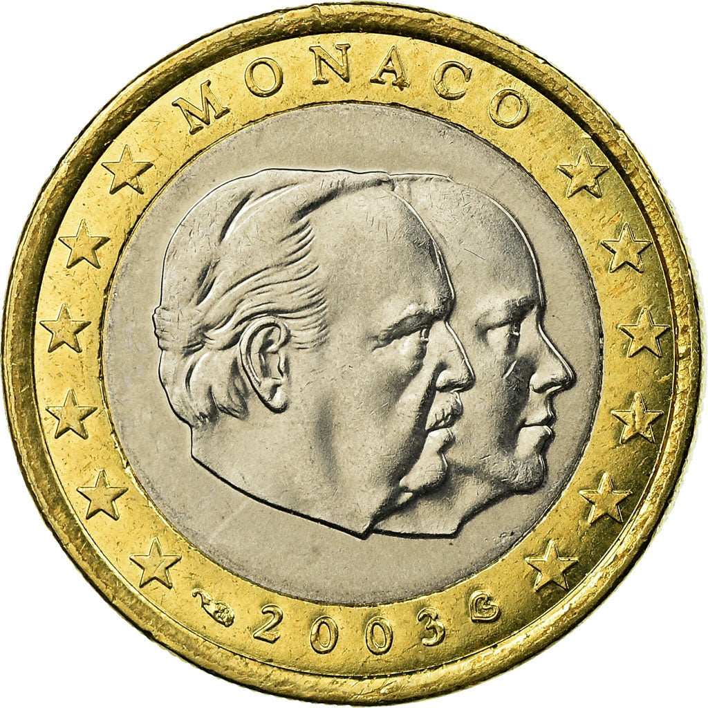 Monaco, Euro, Prince Rainier et Prince Albert, 2003, MS(63), Bi-Metallic, KM:173