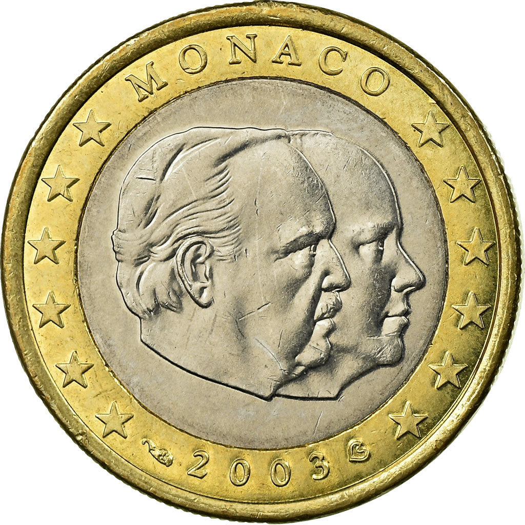 Mónaco, Euro, Prince Rainier et Prince Albert, 2003, EBC, Bimetálico, KM:173