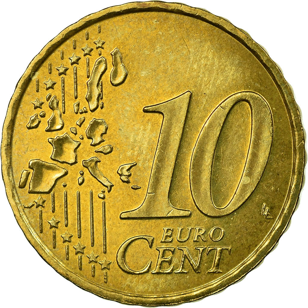 Monaco, 10 Euro Cent, 2003, VZ, Messing, KM:170