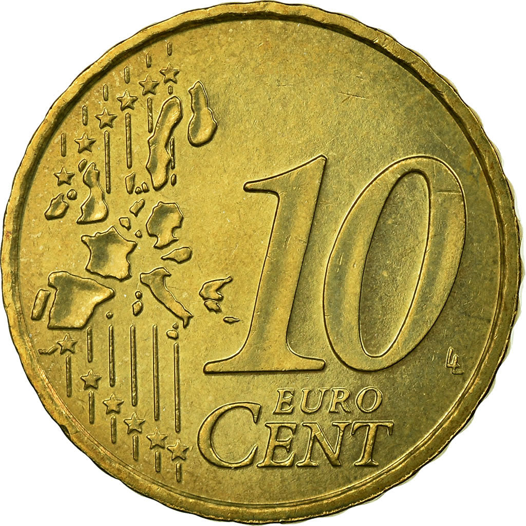 Monaco, 10 Euro Cent, 2003, SPL-, Ottone, KM:170