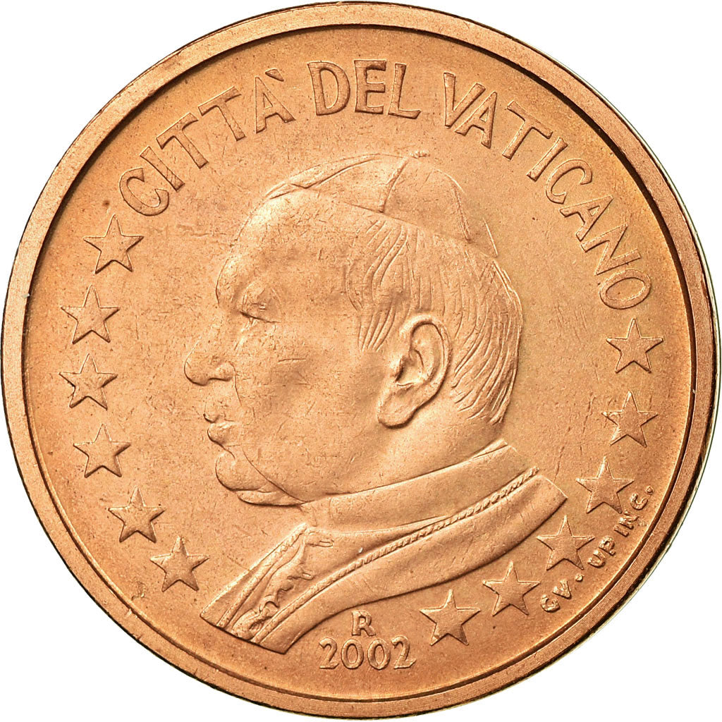 Cité du Vatican, 2 Euro Cent, 2002, SPL, Copper Plated Steel, KM:342