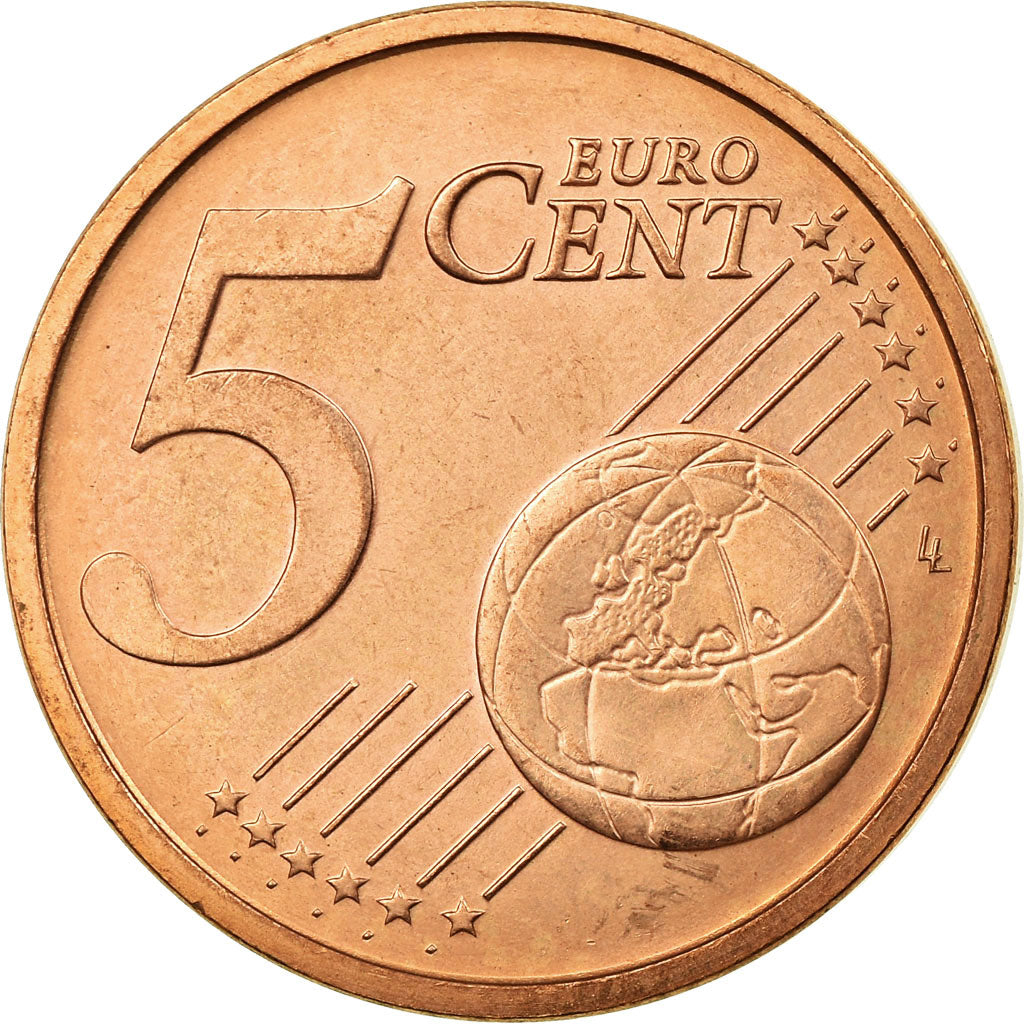 PAŃSTWO WATYKAŃSKIE, 5 Euro Cent, 2002, Rome, MS(63), Miedź platerowana