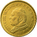 VATICAN CITY, 10 Euro Cent, 2002, MS(63), Brass, KM:344