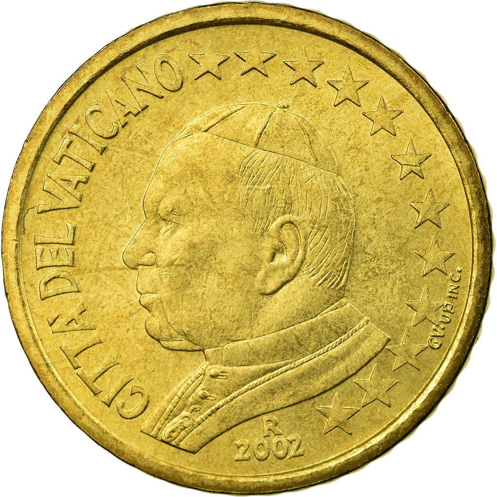 CITTÀ DEL VATICANO, 50 Euro Cent, 2002, SPL, Ottone, KM:346