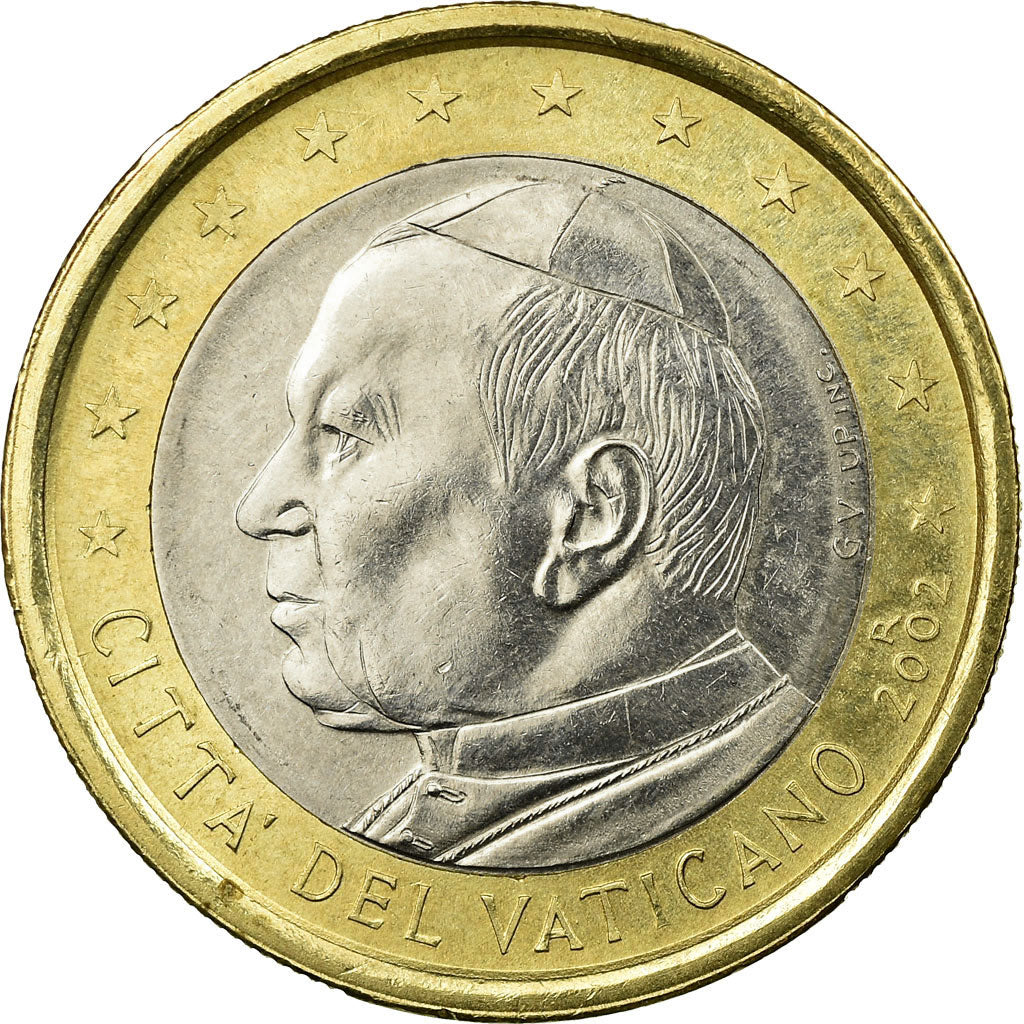 VATICAN CITY, Euro, 2002, MS(63), Bi-Metallic, KM:347