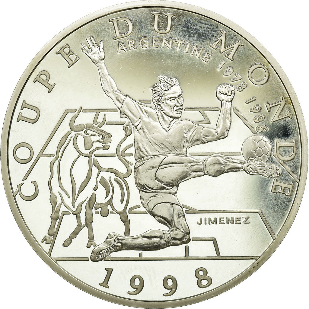 Moeda, França, Coupe du Monde - Argentine, 10 Francs, 1997, Paris, BE