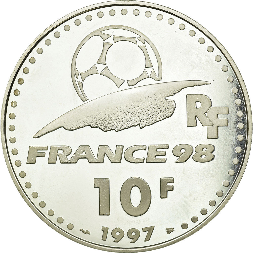 Münze, Frankreich, Coupe du Monde - Allemagne, 10 Francs, 1997, Paris, BE, VZ