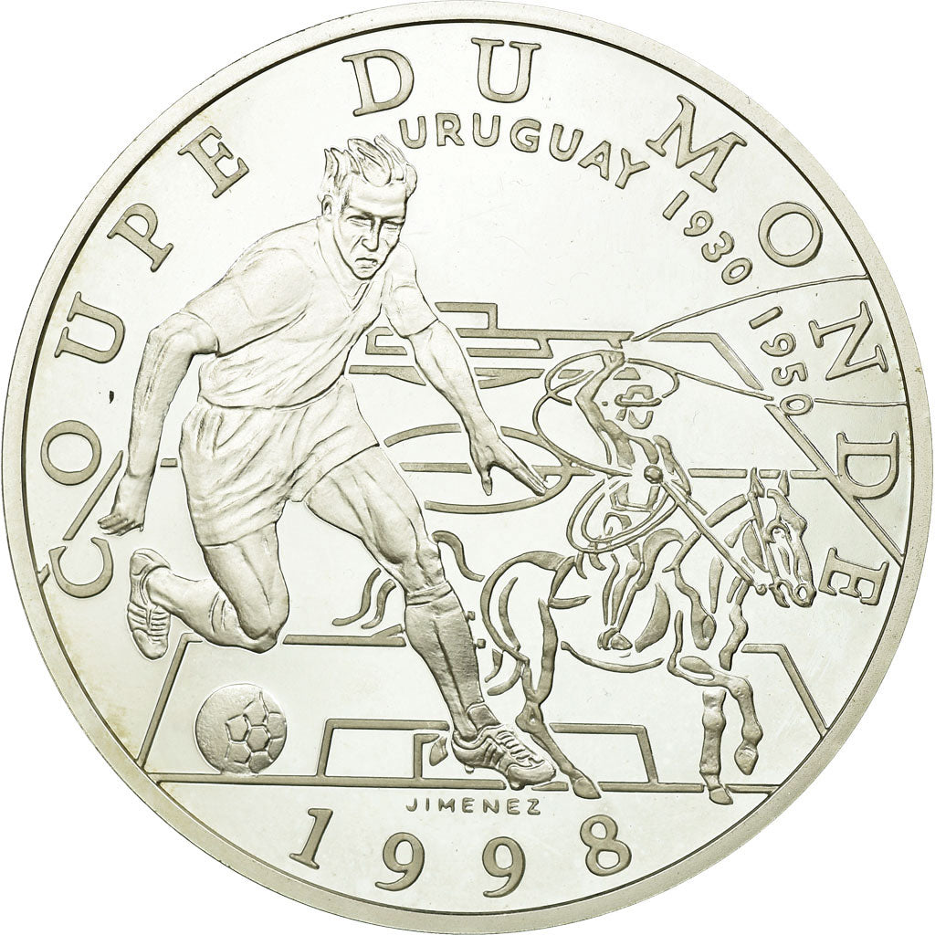 Munten, Frankrijk, Coupe du Monde - Uruguay, 10 Francs, 1996, Paris, BE, PR