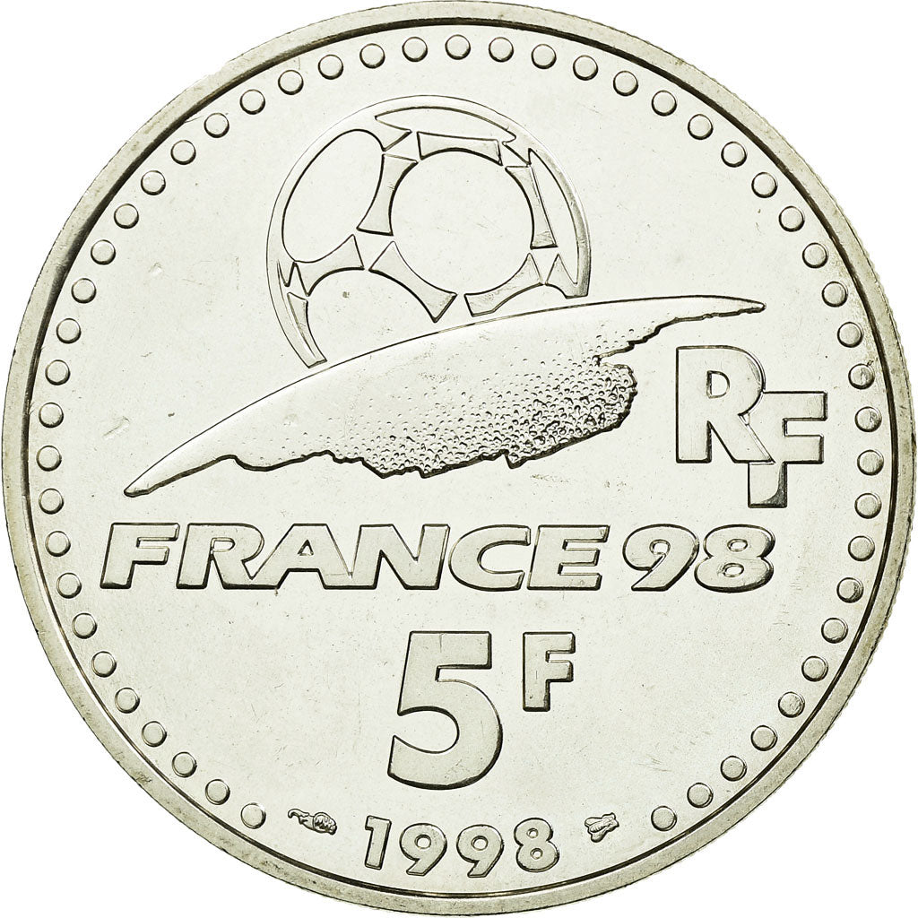 Munten, Frankrijk, Coupe du Monde - France - Brésil, 5 Francs, 1998, Paris, BE