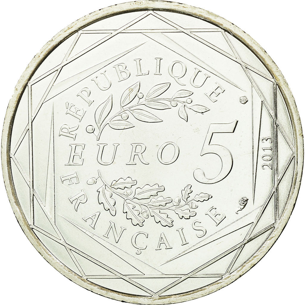 France, 5 Euro, Egalité, 2013, AU(55-58), Silver