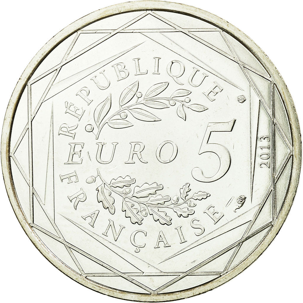 Francia, 5 Euro, Fraternité, 2013, SC, Plata