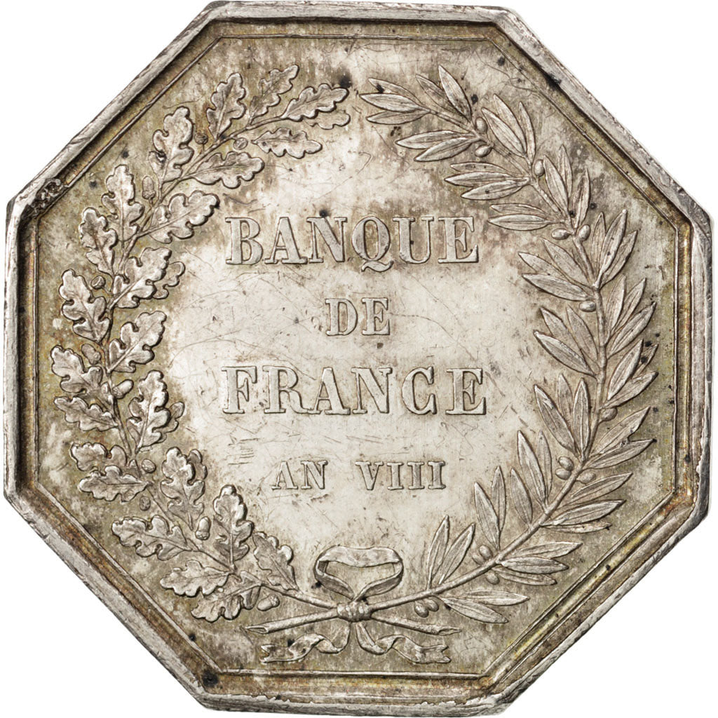 France, Bank, Token, AU(55-58), Silver, 24.70