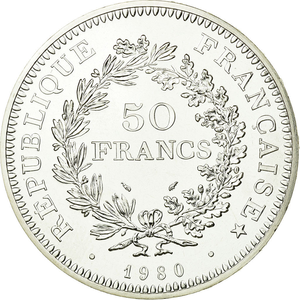 Monnaie, France, Hercule, 50 Francs, 1980, Paris, FDC, Argent, KM:941.1