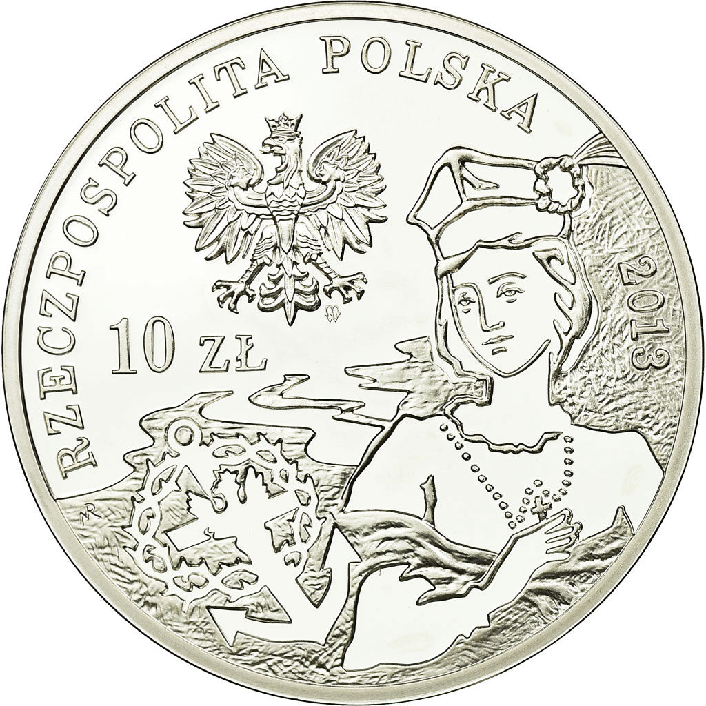 Coin, Poland, 10 Zloty, 2013, Warsaw, BE, MS(65-70), Silver, KM:851