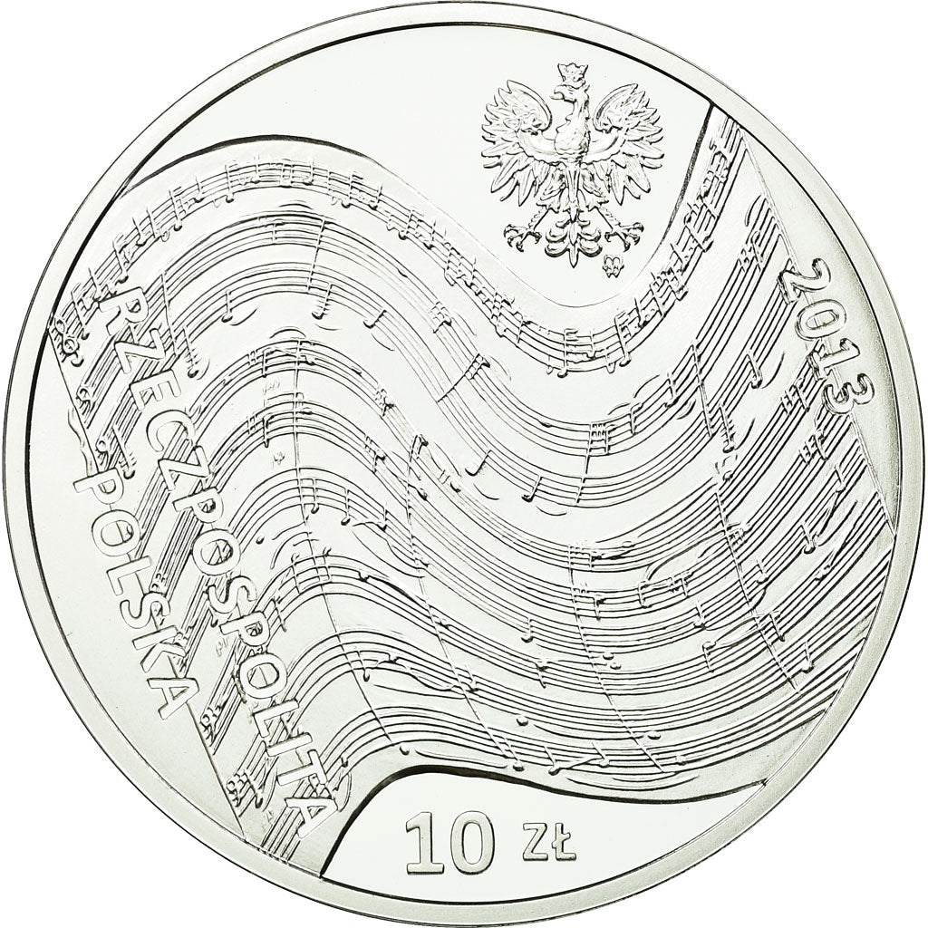 Coin, Poland, 10 Zlotych, 2013, Warsaw, BE, MS(65-70), Silver, KM:871