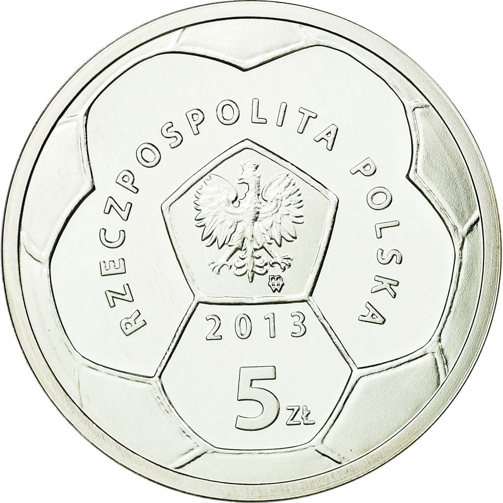 Coin, Poland, 5 Zlotych, 2013, Warsaw, BE, MS(65-70), Silver, KM:865
