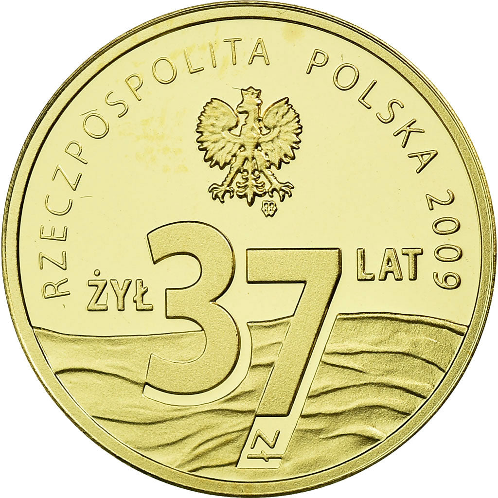Münze, Polen, 37 Zlotych, 2009, Warsaw, BE, STGL, Gold, KM:702