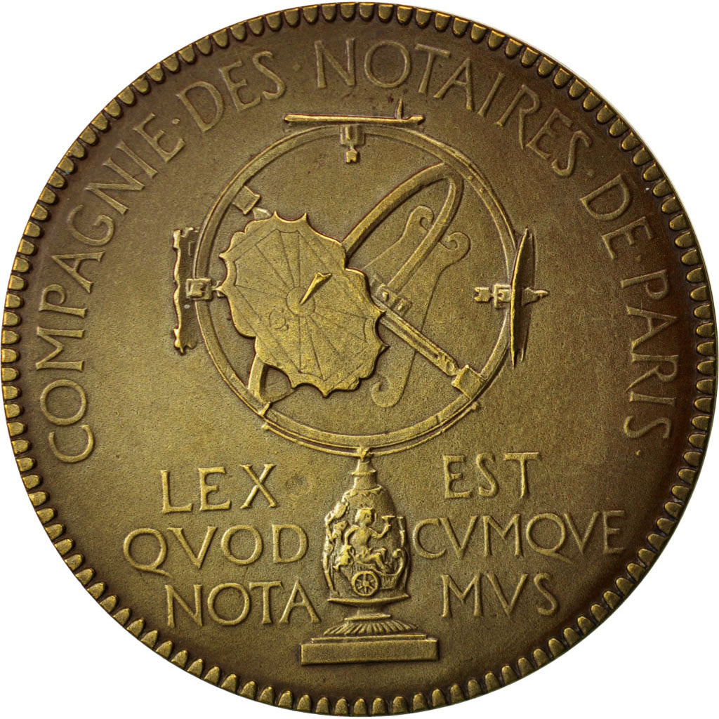 France, Notary, Token, 1893, AU(55-58), Bronze, Lerouge #322d, 25.11