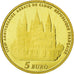 France, 5 Euro, Abbaye de Cluny, Europa, 2010, BE, MS(65-70), Gold