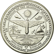 Moneta, Isole Marshall, 5 Dollars, 1991, Roger Williams , FDC, Rame-nichel