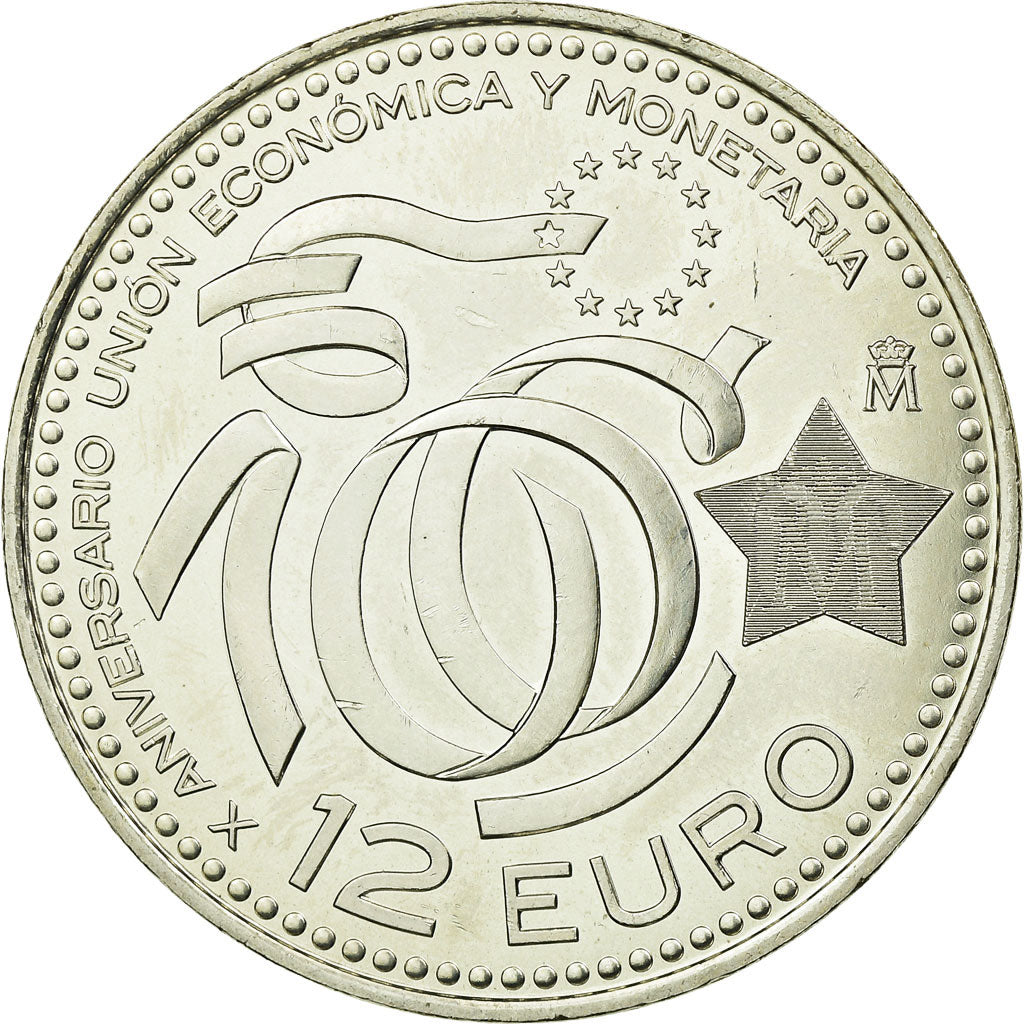Spain, 12 Euro, 2009, MS(65-70), Silver, KM:1212