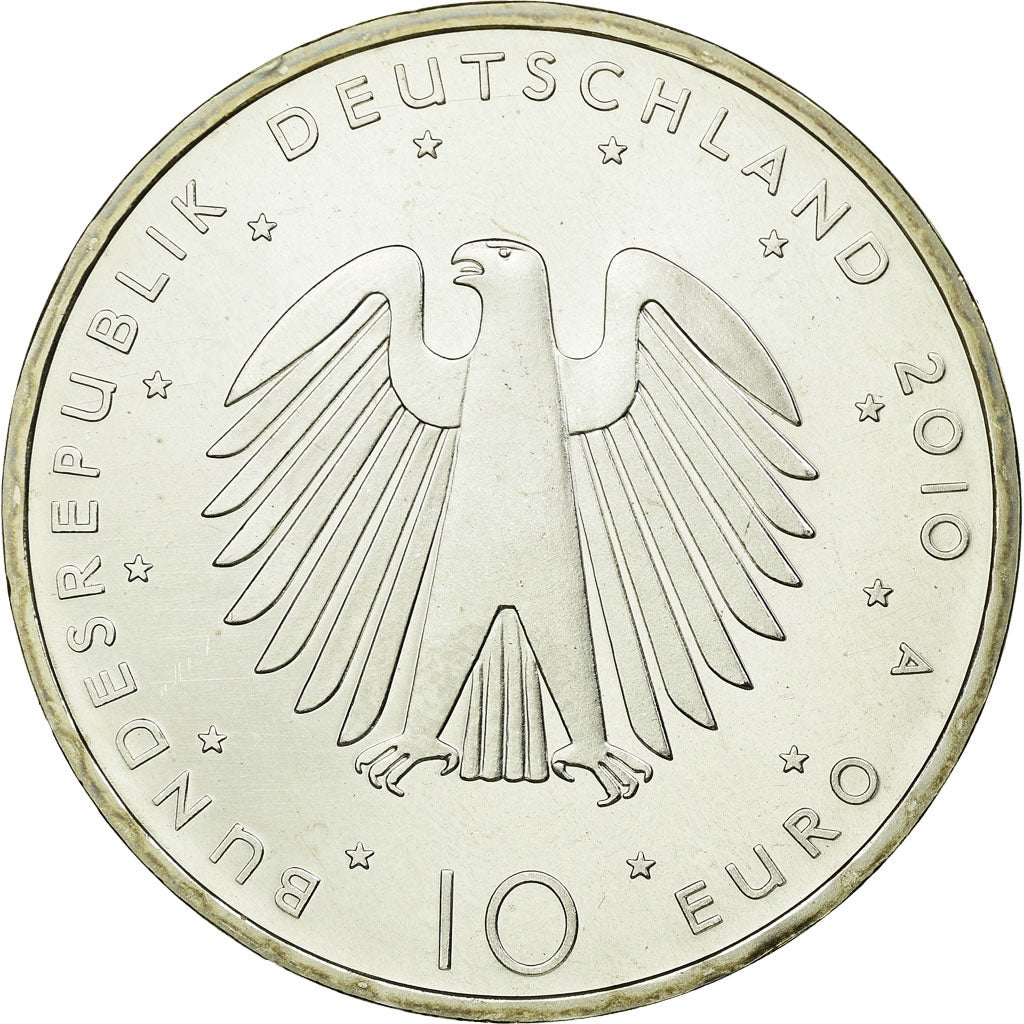 GERMANY - FEDERAL REPUBLIC, 10 Euro, 2010, Proof, MS(65-70), Silver, KM:290