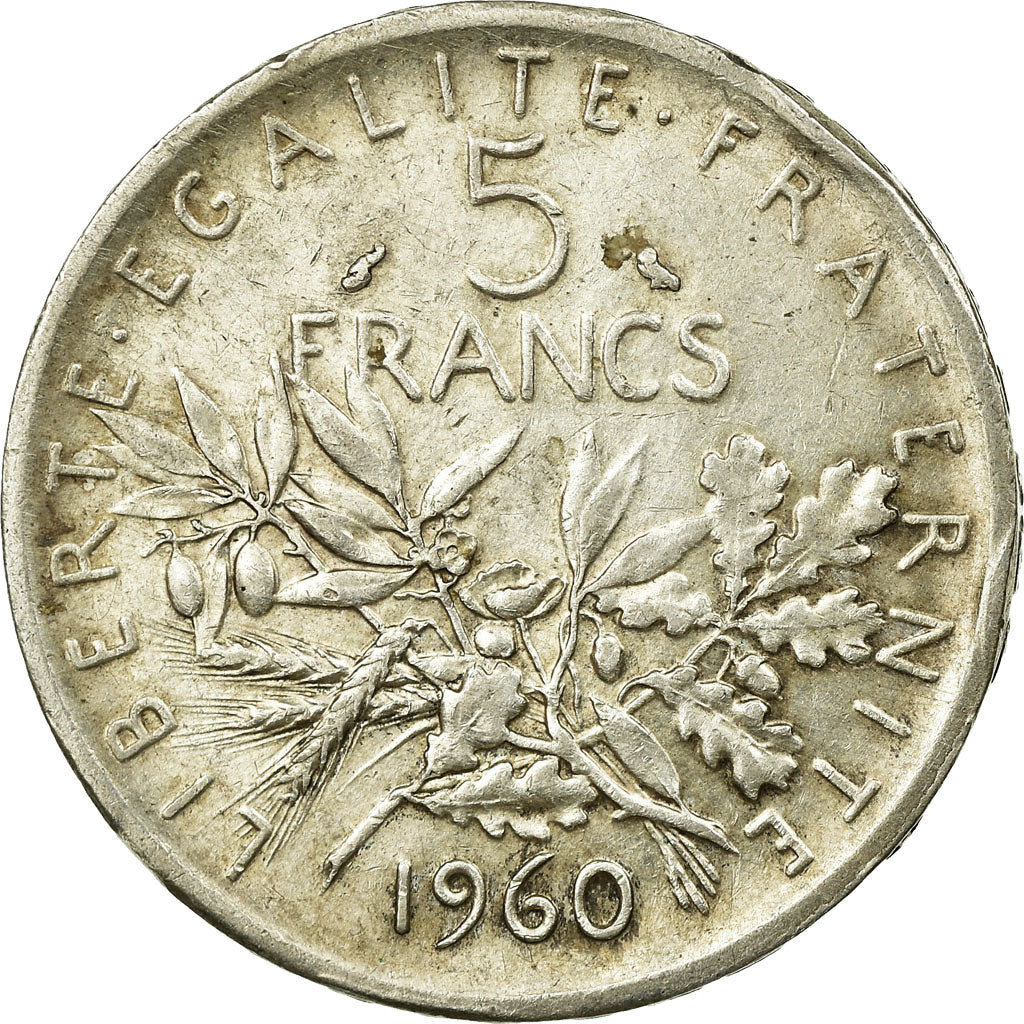 Monnaie, France, Semeuse, 5 Francs, 1960, Paris, TB+, Argent, KM:926