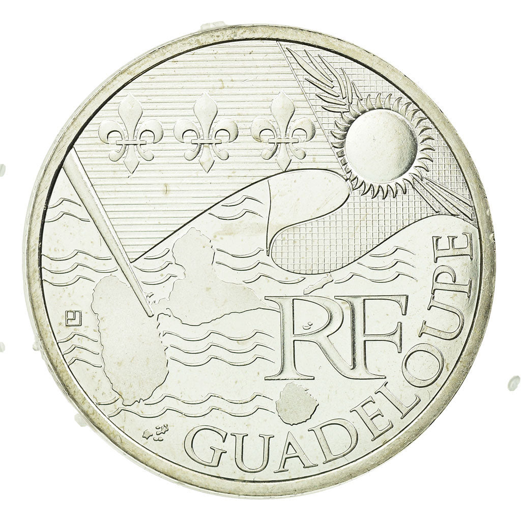 Francia, 10 Euro, Guadeloupe, 2010, SC, Plata, Gadoury:EU399, KM:1655