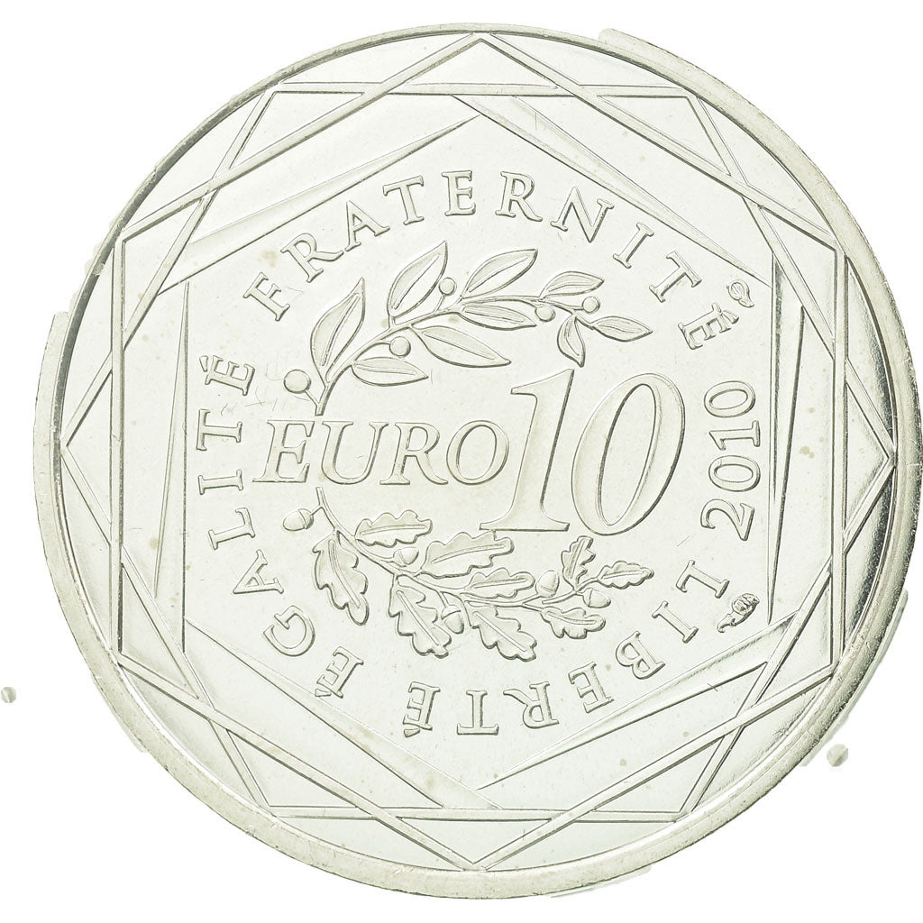 Francia, 10 Euro, Guadeloupe, 2010, SC, Plata, Gadoury:EU399, KM:1655